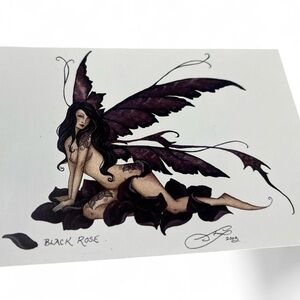 2005 Amy Brown “Black Rose” Fairy Postcard